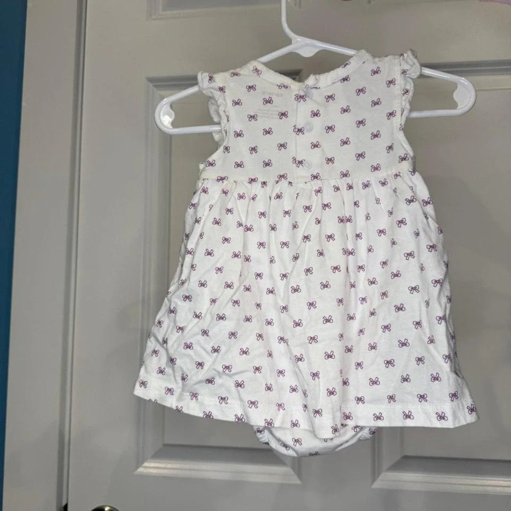 Carters Girls Bow Romper Dress Size‎ 3 Months